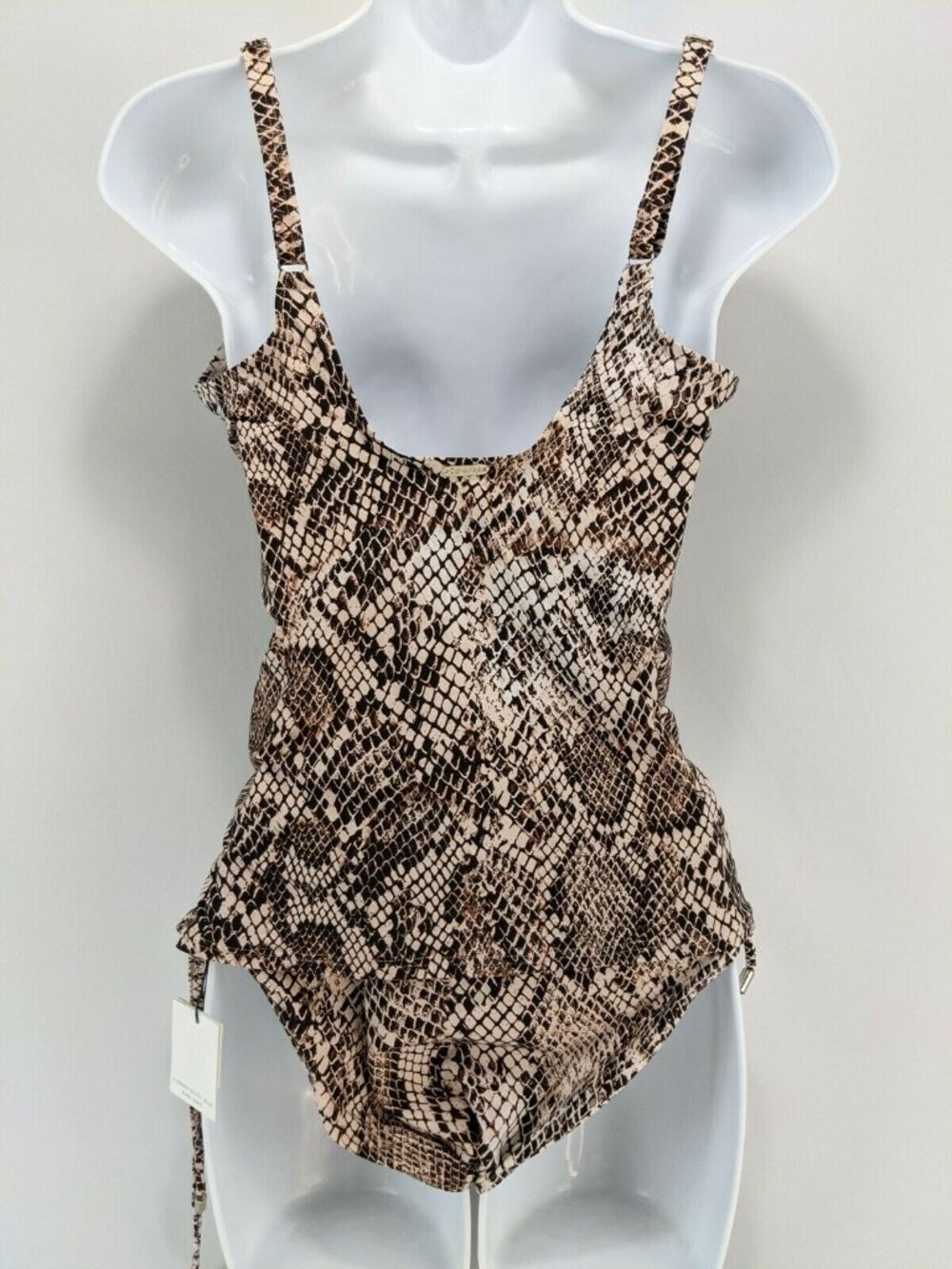 Calvin Klein Women’s Sz M Tankini Swimsuit Chameleon Crossover Animal print Nwt - Picture 3 of 11